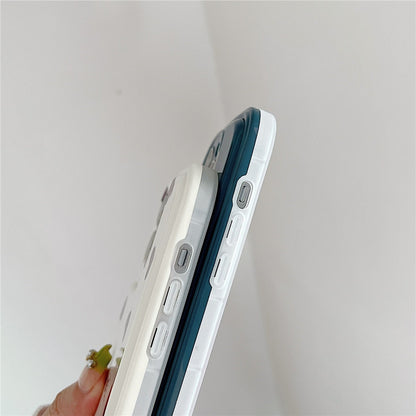 Anymob iPhone Case White Love Heart Phone Soft Silicone Shockproof Camera Protection Bumper Cover-Mobile Phone Cases-PEROZ Accessories