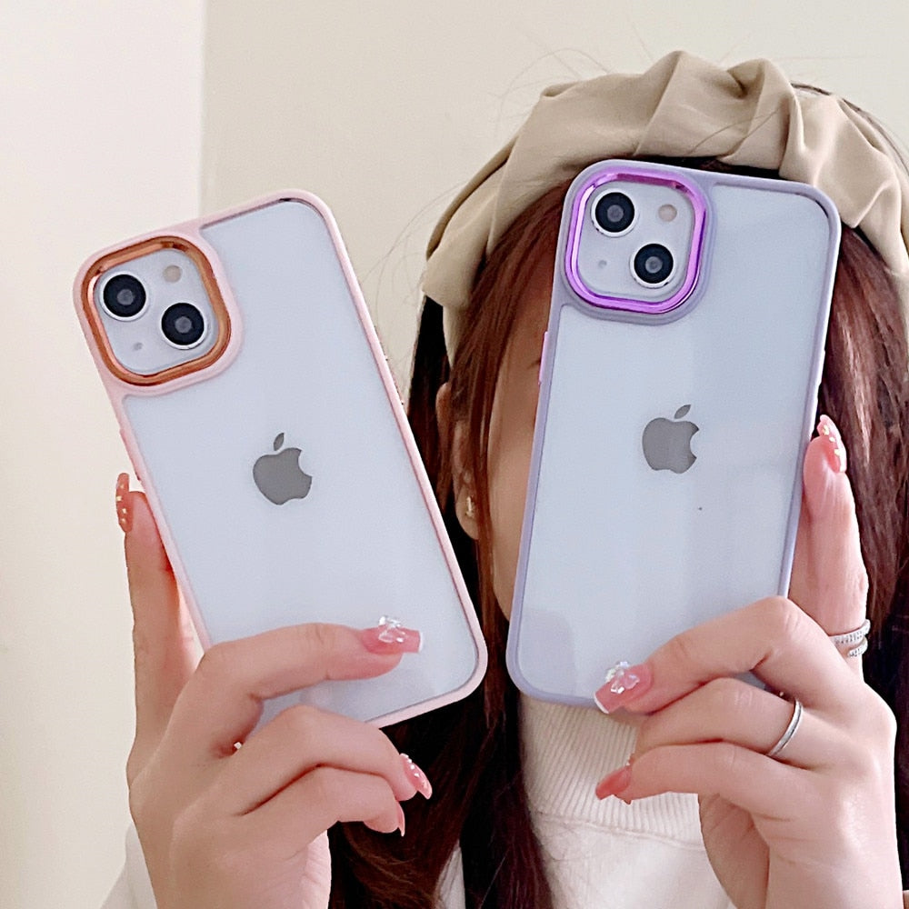 Anymob iPhone Case Red Transparent Shockproof Soft Back Cover-Mobile Phone Cases-PEROZ Accessories
