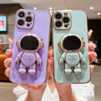 Anymob iPhone Case Blue Universal 6D Astronaut Foldable Holder Phone Cover-PEROZ Accessories