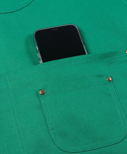 Anyhouz Kitchen Apron Double Green Newest Solid Cooking Apron for Men and Women Chef Waiter Cafe Hairdresser Bibs Garden Accessory Hot-Aprons-PEROZ Accessories