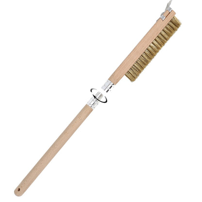 AnyGleam Wooden 65cm Pizza Oven Copper Brush with Metal Scraper Tool Cleaning Accessories-Pizza Makers &amp; Ovens-PEROZ Accessories