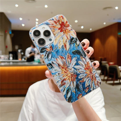 Anymob iPhone Case Multicolor Flower Cute Oil Painting Flower Soft Silicon Back Cover Bumper-Mobile Phone Cases-PEROZ Accessories