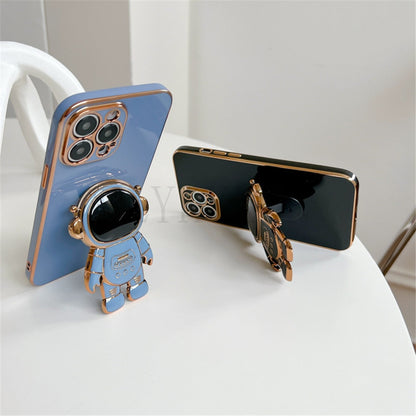Anymob iPhone Case Space Black Universal 6D Astronaut Foldable Holder Phone Cover-Mobile Phone Cases-PEROZ Accessories