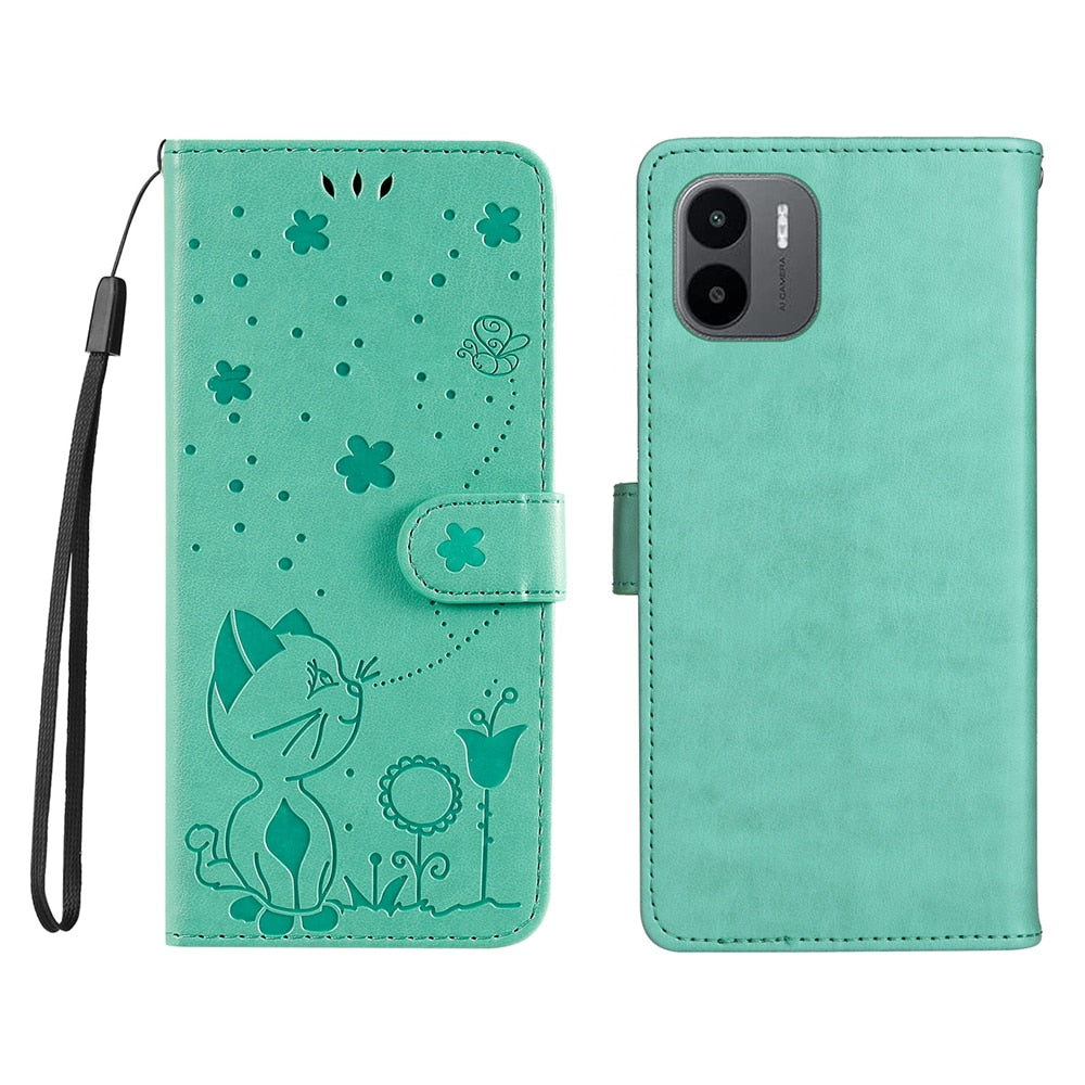 Anymob Xiaomi Redmi Case Blue Wallet Leather Flip For Funda Phone Cover Protection-Mobile Phone Cases-PEROZ Accessories