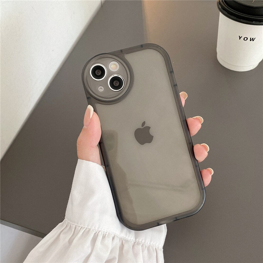 Anymob iPhone Case Purple Candy Color Transparent Shockproof Soft Silicon Back Cover-Mobile Phone Cases-PEROZ Accessories