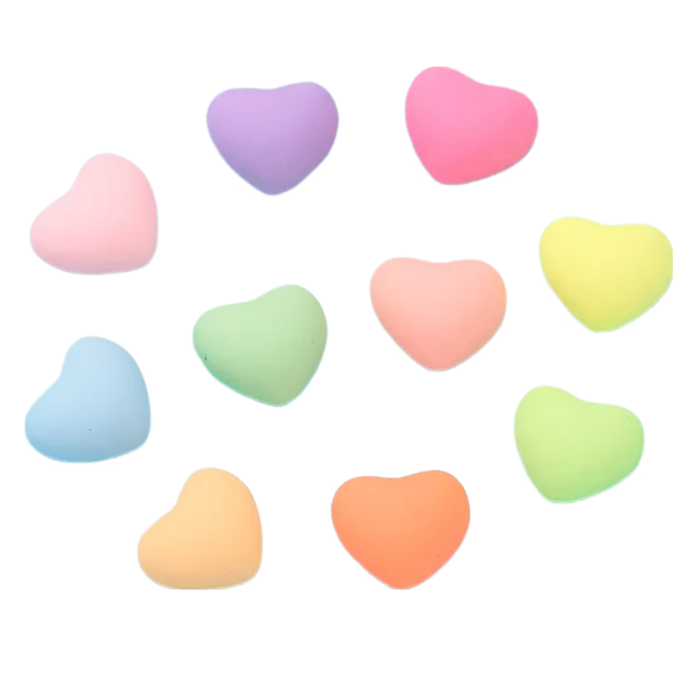 Anykidz Jibbitz Fat Hearts 10pcs Shoe Charm Accessories Jeans Clogs Pendants Designer Ornament for Crocs-Shoe Accessories-PEROZ Accessories