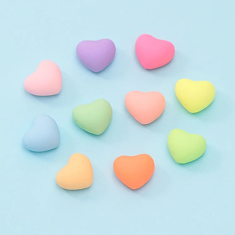 Anykidz Jibbitz Fat Hearts 10pcs Shoe Charm Accessories Jeans Clogs Pendants Designer Ornament for Crocs-Shoe Accessories-PEROZ Accessories