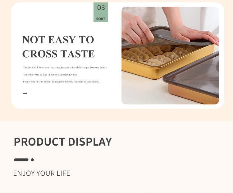 Anygleam Rose Gold 2Pcs Food Grade Stainless Steel Crisper Box Food Storage with Lid-Kitchen &amp; Dining-PEROZ Accessories