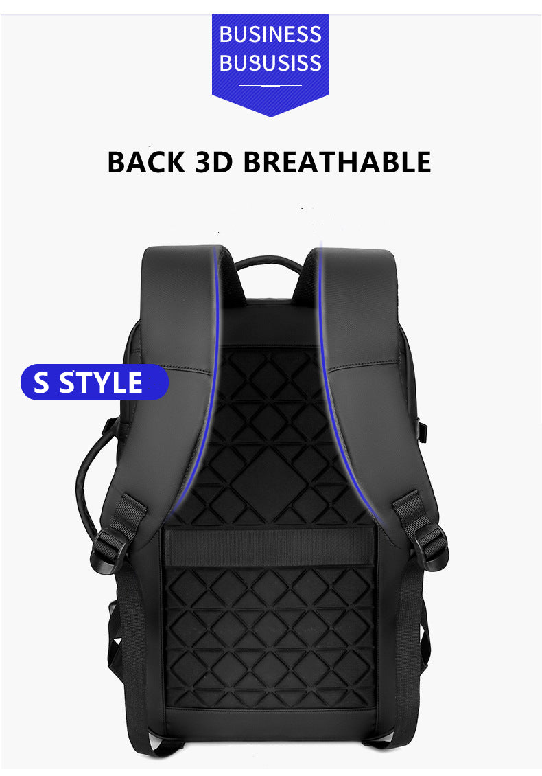 Anypack Backpack Grey Large 15.6 inch Laptop Luggage Rucksack Waterproof Bag Pack USB Charging Travel Camera Student Bag-Backpacks-PEROZ Accessories