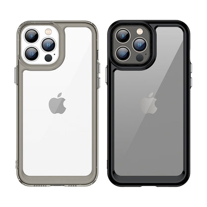 Anymob iPhone Case White Transparent Bumper Shockproof Candy Color Soft Acrylic Back Cover-PEROZ Accessories