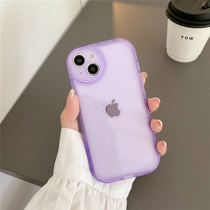 Anymob iPhone Case Black Candy Color Transparent Shockproof Soft Silicon Back Cover-Mobile Phone Cases-PEROZ Accessories