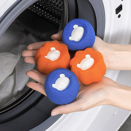 Anyhouz Magic Laundry Ball Orange Panda Sponge Reusable Pet Hair Lint Fiber Catcher Remover Tool For Washing Machine-Bathroom and Toilet Accessories-PEROZ Accessories