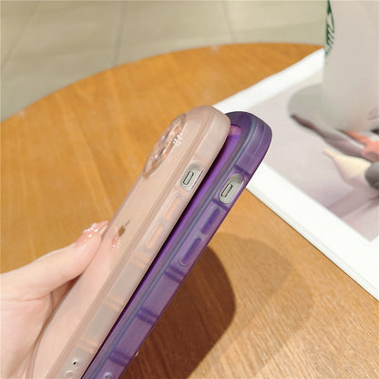 Anymob iPhone Case Purple Round Camera Protection Shockproof Bumper Cover iPhone 13 11 12 Pro Max X XS Max XR 7 8 Plus SE 2020 Compatible-Mobile Phone Cases-PEROZ Accessories
