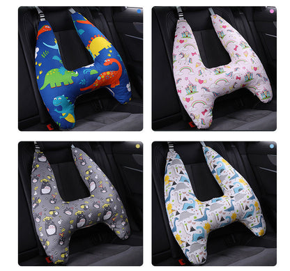 Anypack Car Travel Pillow UShape Zoo Park Pattern Children Travel Pillow Cushion for Car Seat, Safety Neck Pillow for Kids-Neck Pillow-PEROZ Accessories