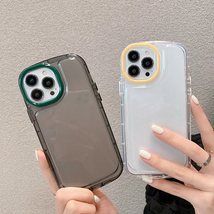 Anymob iPhone Case Light Pink Transparent Candy Color Camera Protection Soft Silicone Airbag Shockproof Bumper-Mobile Phone Cases-PEROZ Accessories