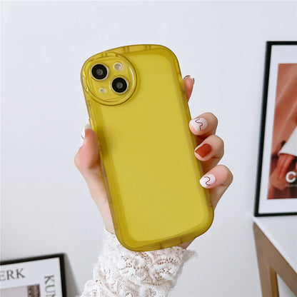 Anymob iPhone Case Blue Round Camera Protection Clear Soft Silicone Shockproof Bumper Cover-Mobile Phone Cases-PEROZ Accessories