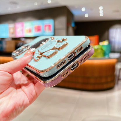 Anymob iPhone Case Dark Green Universal 6D Astronaut Foldable Holder Phone Cover-PEROZ Accessories