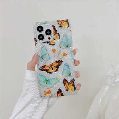 Anymob iPhone Rose Pink Shining Dream Case With Butterfly Shell Phone Cover-Mobile Phone Cases-PEROZ Accessories