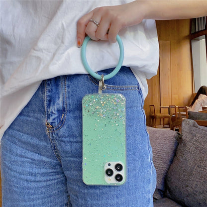 Anymob iPhone Pink Clear Glitter Phone Case Pendant Wristband Chain Cover-Mobile Phone Cases-PEROZ Accessories
