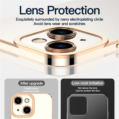 Anymob iPhone Case Rose Gold Soft Electroplate Camera Protection Shockproof Back Cover-Mobile Phone Cases-PEROZ Accessories