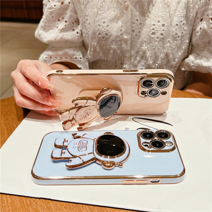 Anymob iPhone Case Blue Universal 6D Astronaut Foldable Holder Phone Cover-PEROZ Accessories