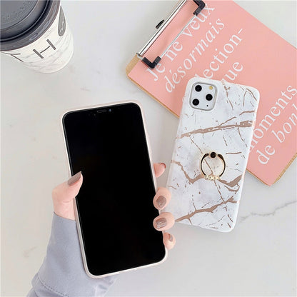 Anymob iPhone White Case Cover Marble Silicon Phone Cover-PEROZ Accessories