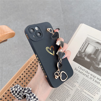 Anymob iPhone Case Sky Blue Soft Silicon Love Heart Lens Protection Bracelet Bumper Back Cover-Mobile Phone Cases-PEROZ Accessories
