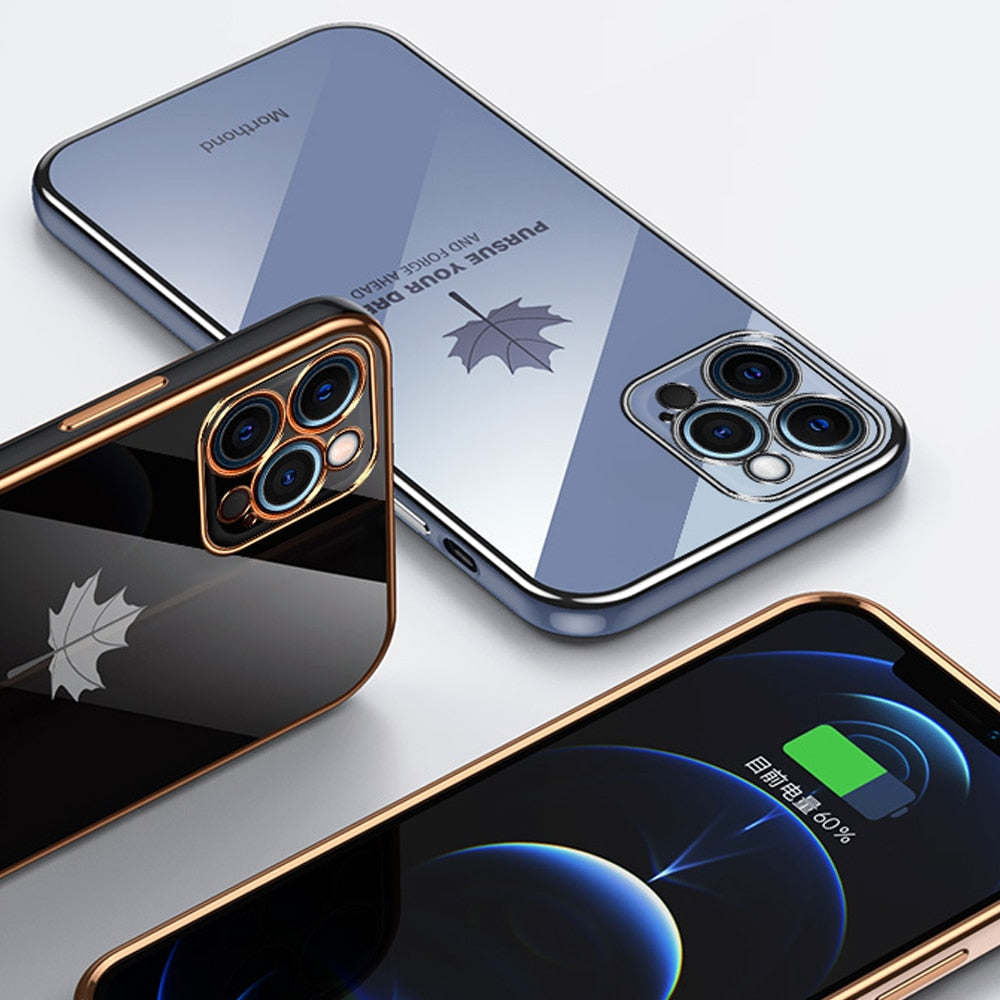 Anymob iPhone Black Electroplated Soft Cover Square Edge Bumper Phone Case-Mobile Phone Cases-PEROZ Accessories