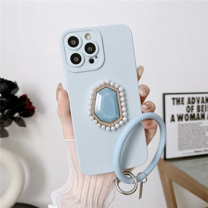 Anymob iPhone Case Violet 3D Bling Diamond Soft Silicon Bracelet Back Cover-Mobile Phone Cases-PEROZ Accessories