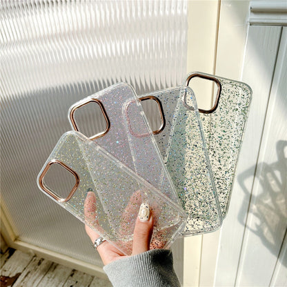 Anymob iPhone Case Yellow Glitter Soft Silicone Crystal Cover Sequins Bumper-Mobile Phone Cases-PEROZ Accessories
