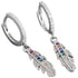 Anyco Drop Fashion Earrings Luxury Zircon Feather Pendant Women Jewelry Gift Sterling Silver-Earrings-PEROZ Accessories