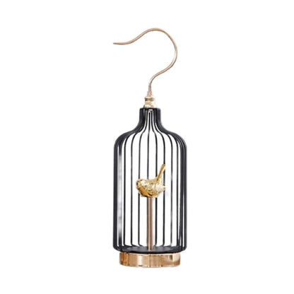 Anyhouz 52cm Golder Handle Birdcage Tabletop Home Decor Modern Art Living Room Display House Decorative Crafts Metal Ornaments-Tabletop Decor-PEROZ Accessories