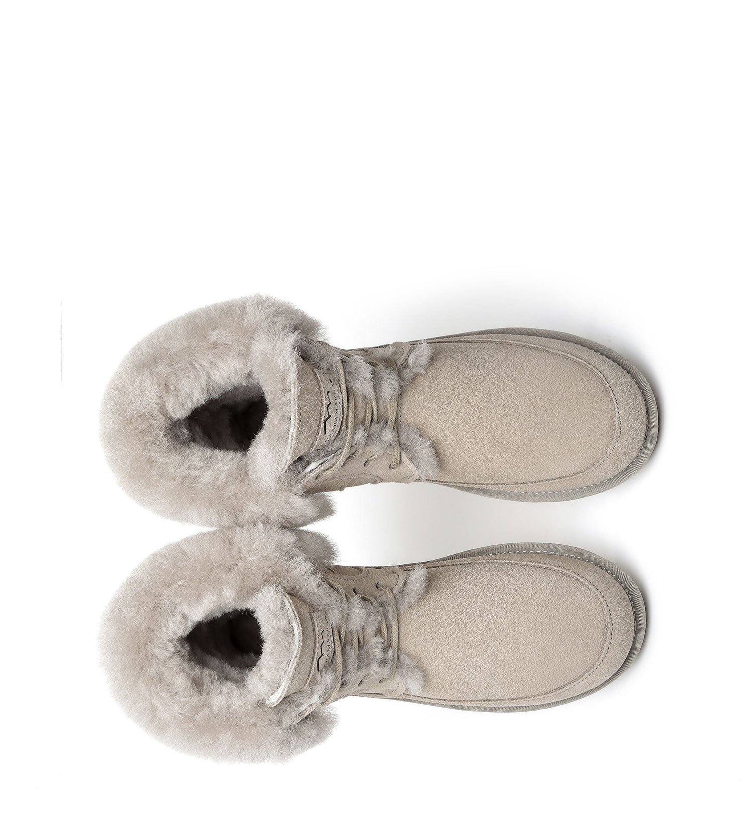 TARRAMARRA Dora Fashion Lace Up Sheepskin Wool Suede Boots-Boots-PEROZ Accessories