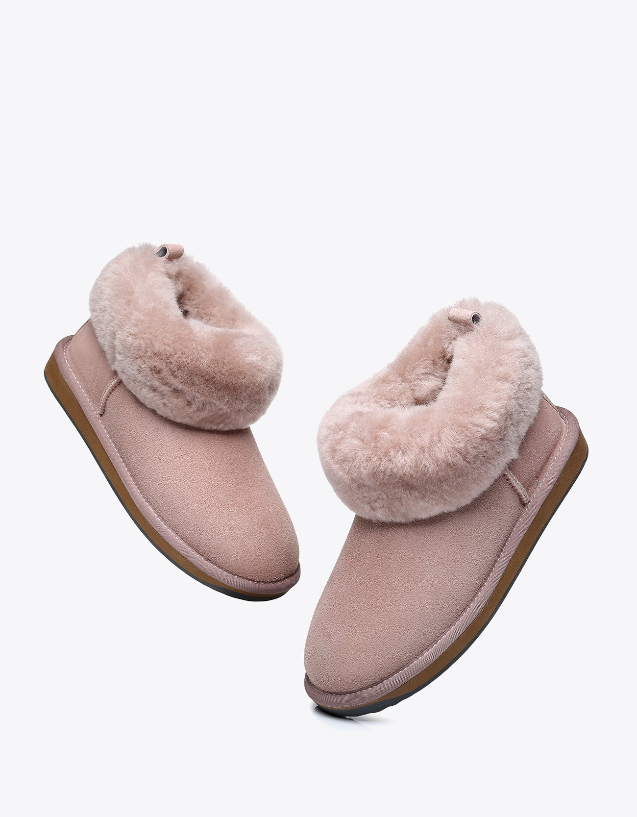 Tarramarra Emmy Women Sheepskin Slippers Fluffy Collar-Boots-PEROZ Accessories