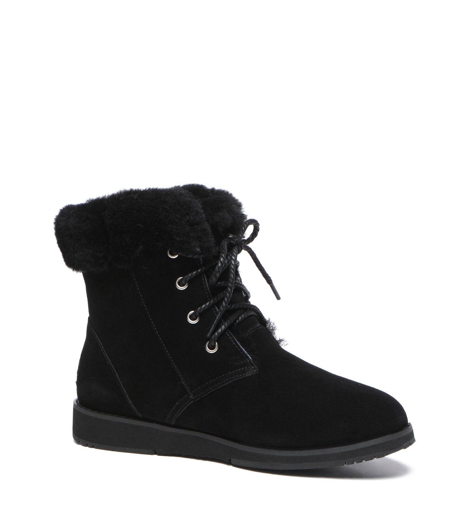 TARRAMARRA Lace Up Ankle Fashion Sheepskin Women UGG Boots Bonnie-Boots-PEROZ Accessories