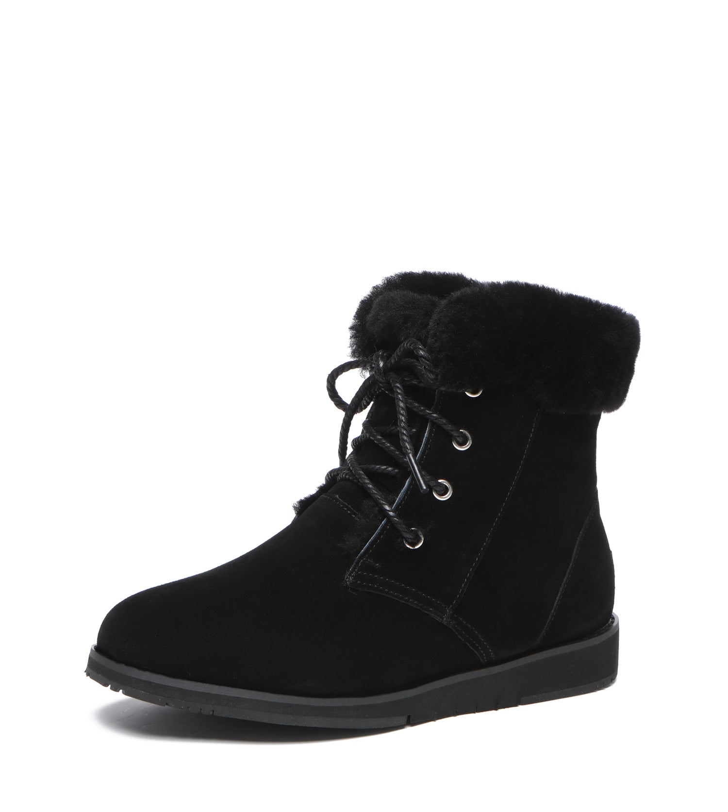 TARRAMARRA Lace Up Ankle Fashion Sheepskin Women UGG Boots Bonnie-Boots-PEROZ Accessories