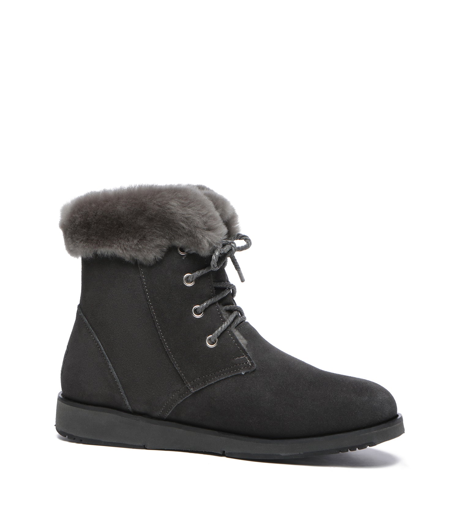 TARRAMARRA Lace Up Ankle Fashion Sheepskin Women UGG Boots Bonnie-Boots-PEROZ Accessories