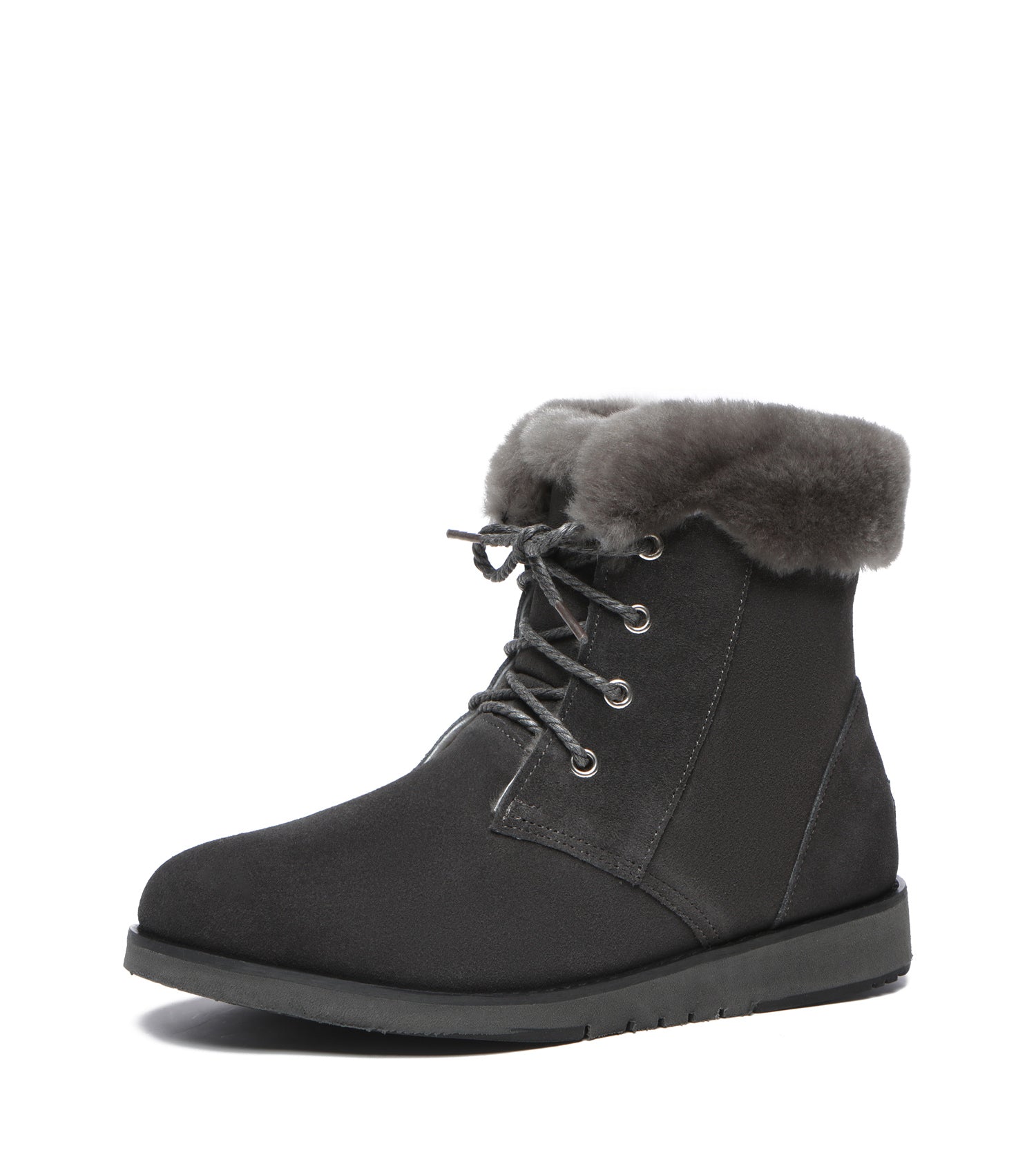 TARRAMARRA Lace Up Ankle Fashion Sheepskin Women UGG Boots Bonnie-Boots-PEROZ Accessories