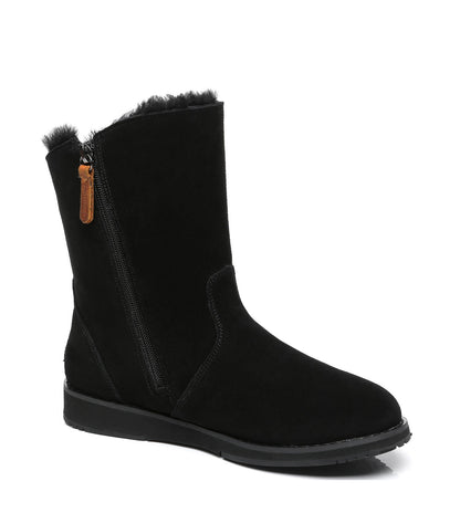 TARRAMARRA Corina UGG Suede Boots Women Water Resistant Mid Calf-Boots-PEROZ Accessories