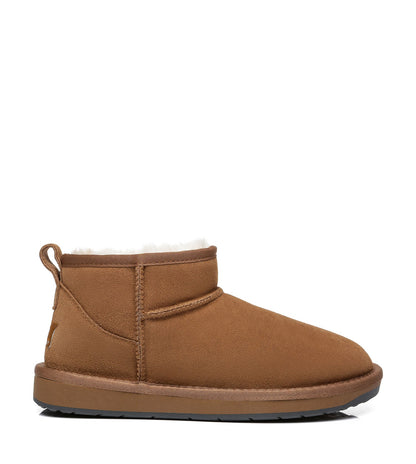 TARRAMARRA Ronnie Women Mini Ugg Boots Double Face Sheepskin Suede Upper-Boots-PEROZ Accessories