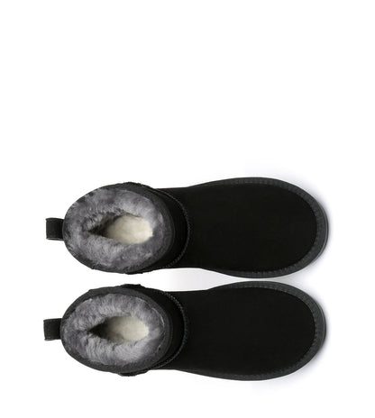 TARRAMARRA Ronnie Women Mini Ugg Boots Double Face Sheepskin Suede Upper-Boots-PEROZ Accessories