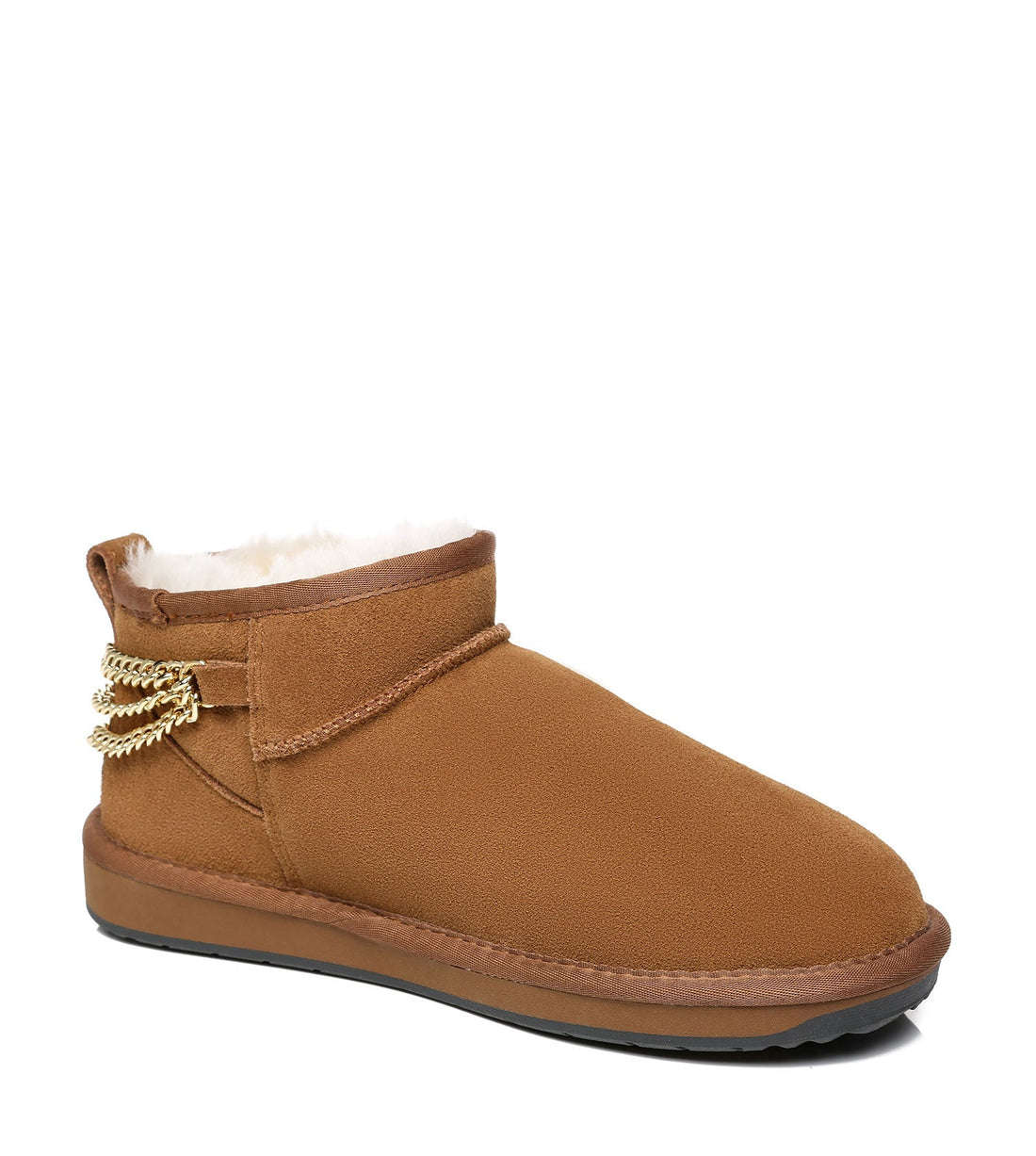 TARRAMARRA Reina Mini Sheepskin Boots Metal Chains Back-Boots-PEROZ Accessories