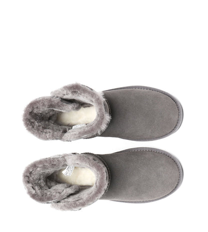 TARRAMARRA UGG Sheepskin Wool Mini Button Plus-Boots-PEROZ Accessories