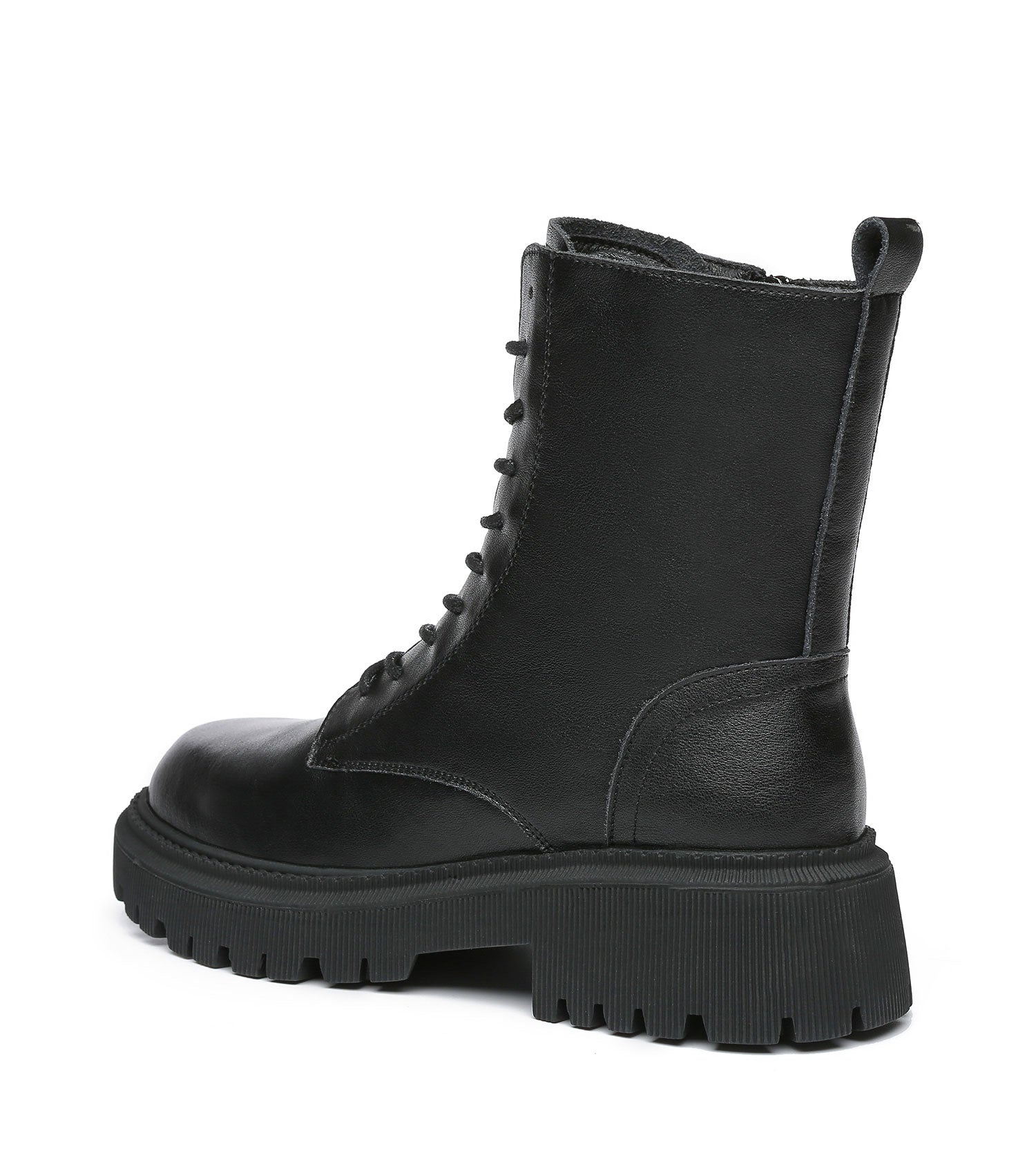 TARRAMARRA Chunky Black Leather Women Boots Cecilia-Boots-PEROZ Accessories