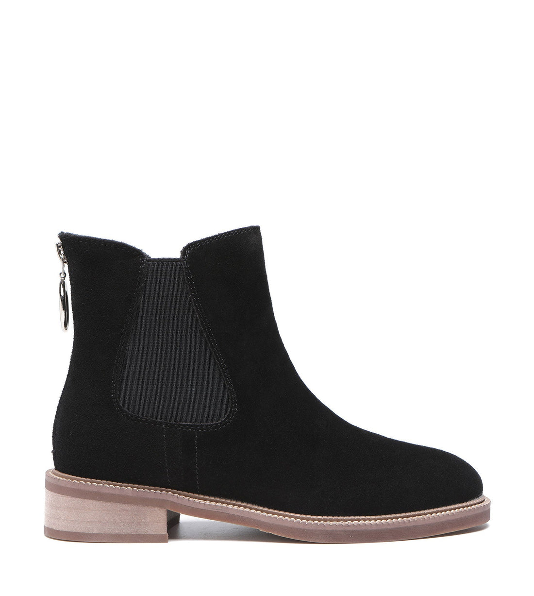 TARRAMARRA Black Leather Zipper Ankle Boots Daisy-Boots-PEROZ Accessories