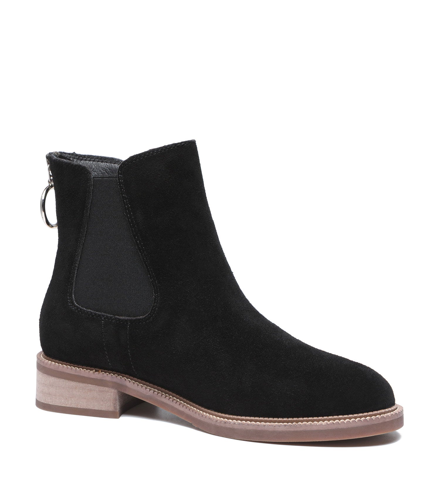 TARRAMARRA Black Leather Zipper Ankle Boots Daisy-Boots-PEROZ Accessories