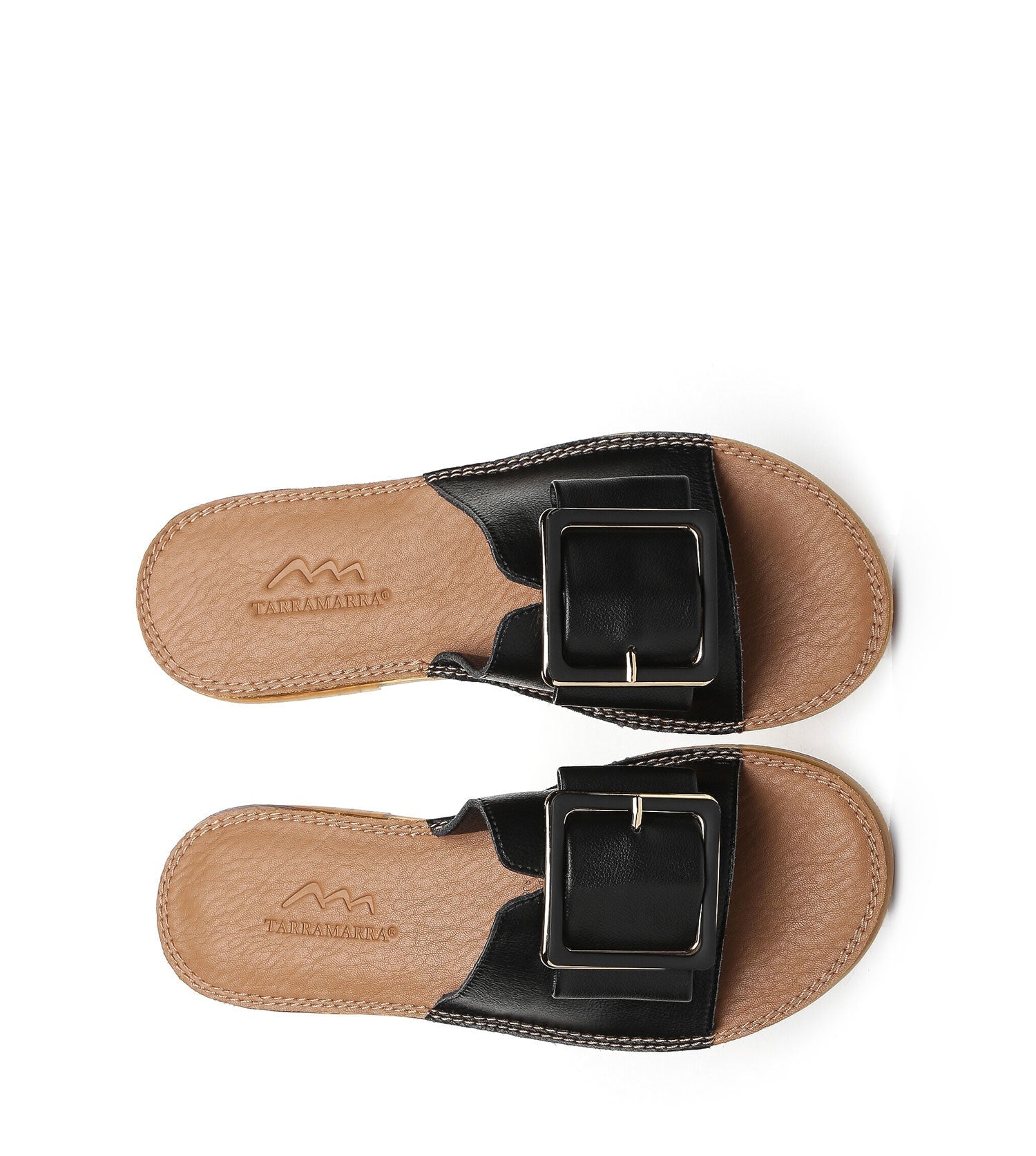 TARRAMARRA Women Buckle Top Ultra Soft Slides Bera-Slides-PEROZ Accessories