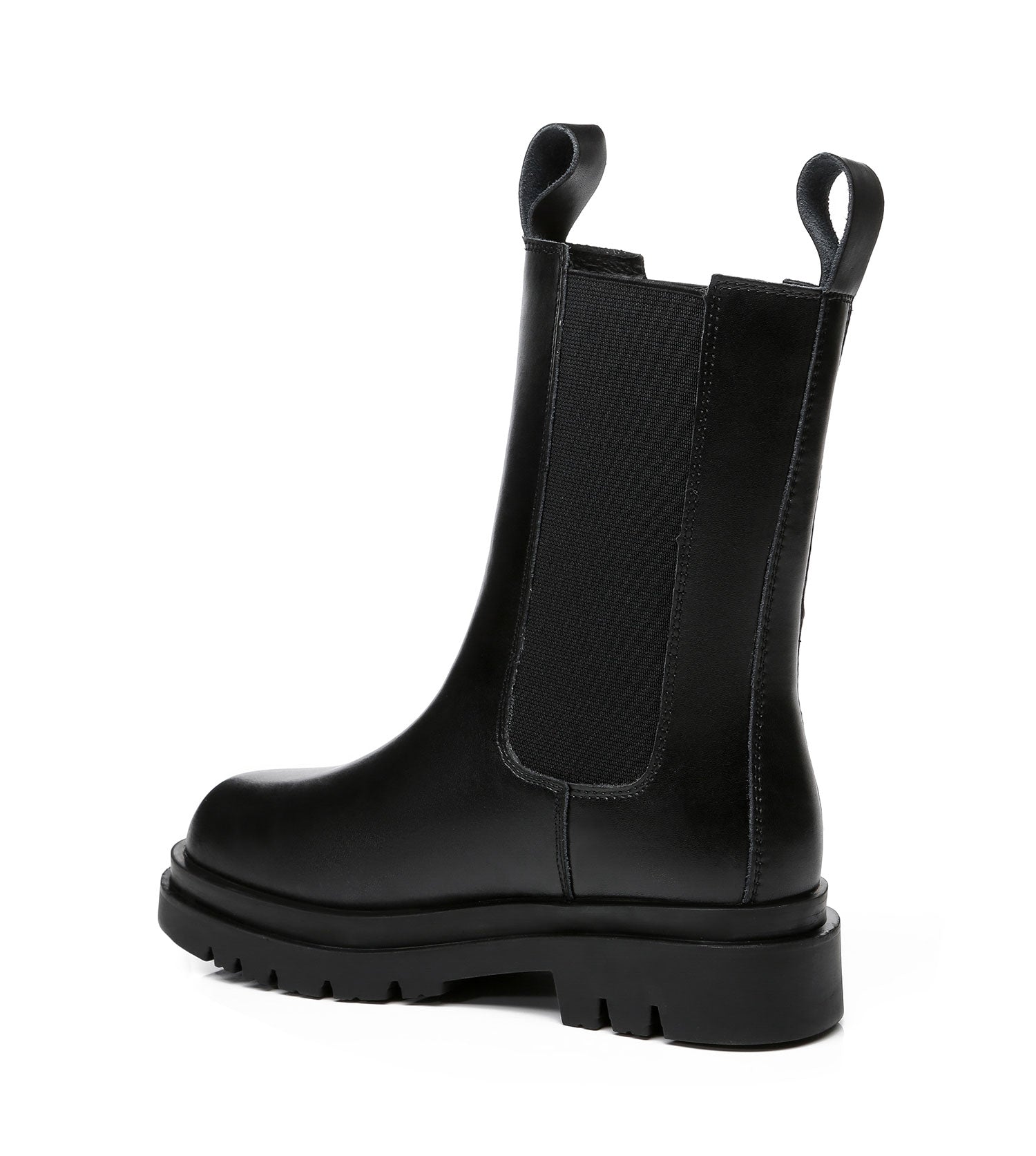 TARRAMARRA Sherlyn Women Black Ankle Boots Block Heel Sheepskin Wool Lining-Boots-PEROZ Accessories
