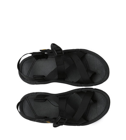 TARRAMARRA Strappy Flat Black Sandals Women Lucianna With Toe Loop-Sandals-PEROZ Accessories