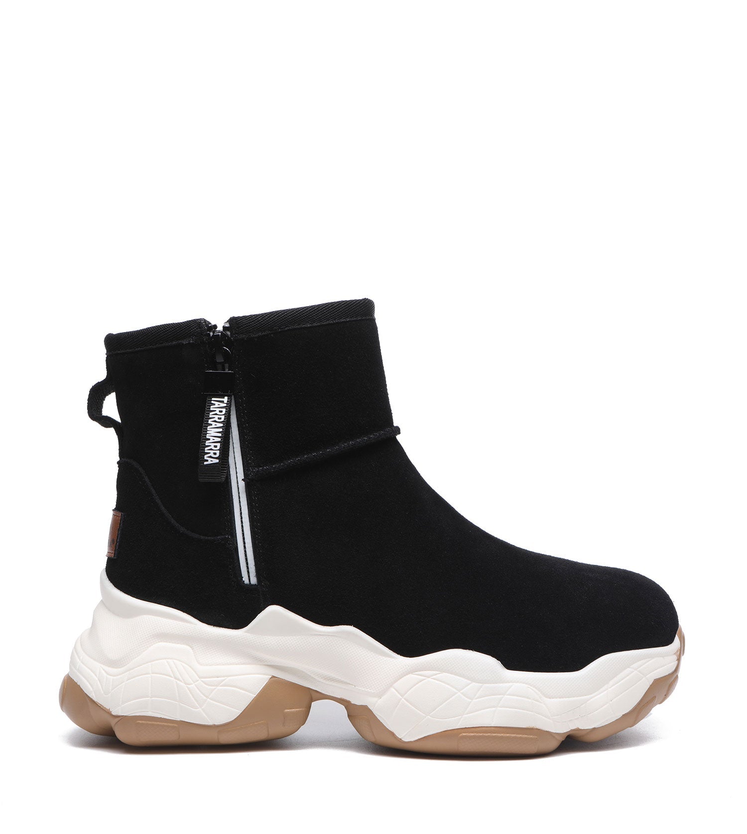TARRAMARRA Zipper Ankle Boots Sheepskin Wool Cow Suede Women Fronia-Boots-PEROZ Accessories